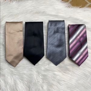 Bundle of 4 silk ties various designers